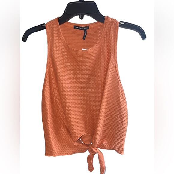 NWT! Koral Mayra Netz Tie Muscle Athleisure Gym Chic Tank - Size Large - Picture 6 of 12